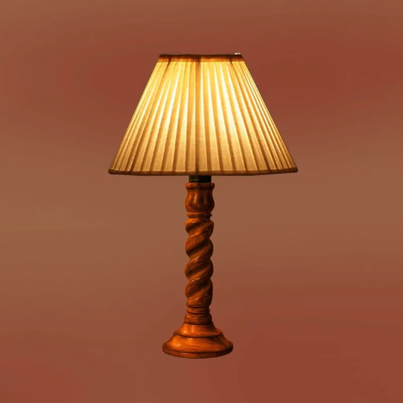 Elvane Oryn Wooden Table Lamp - White media 7