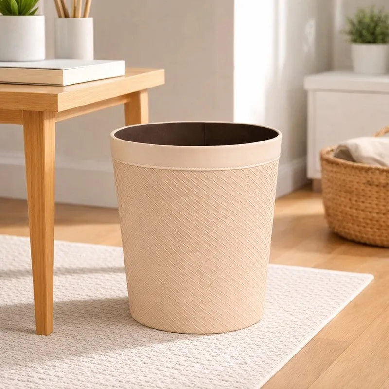 AarviDecor SmartSpace Faux Leather Dustbin media 1