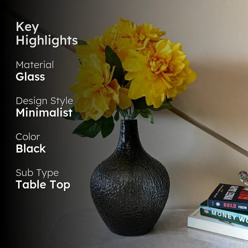 Stonewave Glass Vase - Black media 2