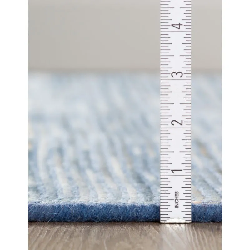 Lasumi Hand Woven Wool Rug - Blue media 8
