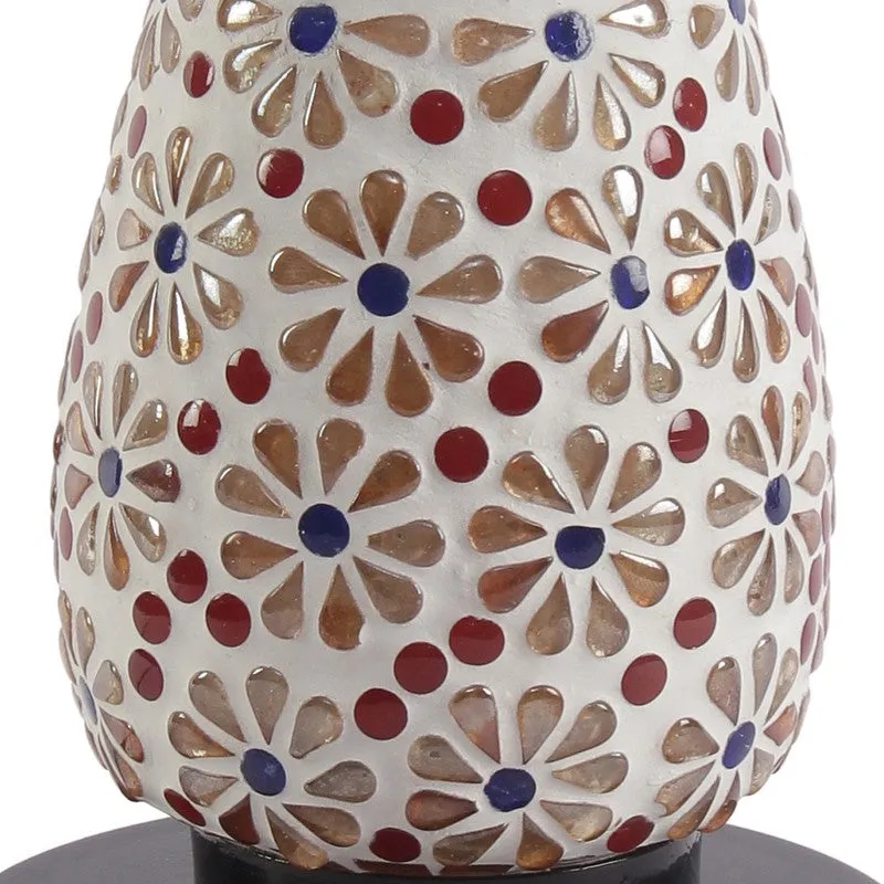 Artezo Mosaic Glass Table Lamp With Wooden Base - Multicolor media 7