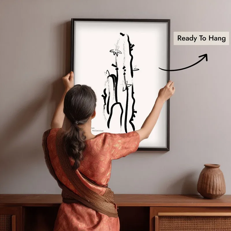 Succulent Canvas Wall Painting With Black Frame media 6