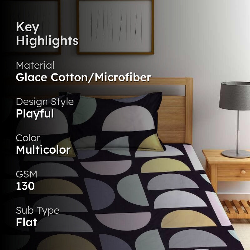 Carole Printed Microfiber Bedsheet - 130 GSM media 2