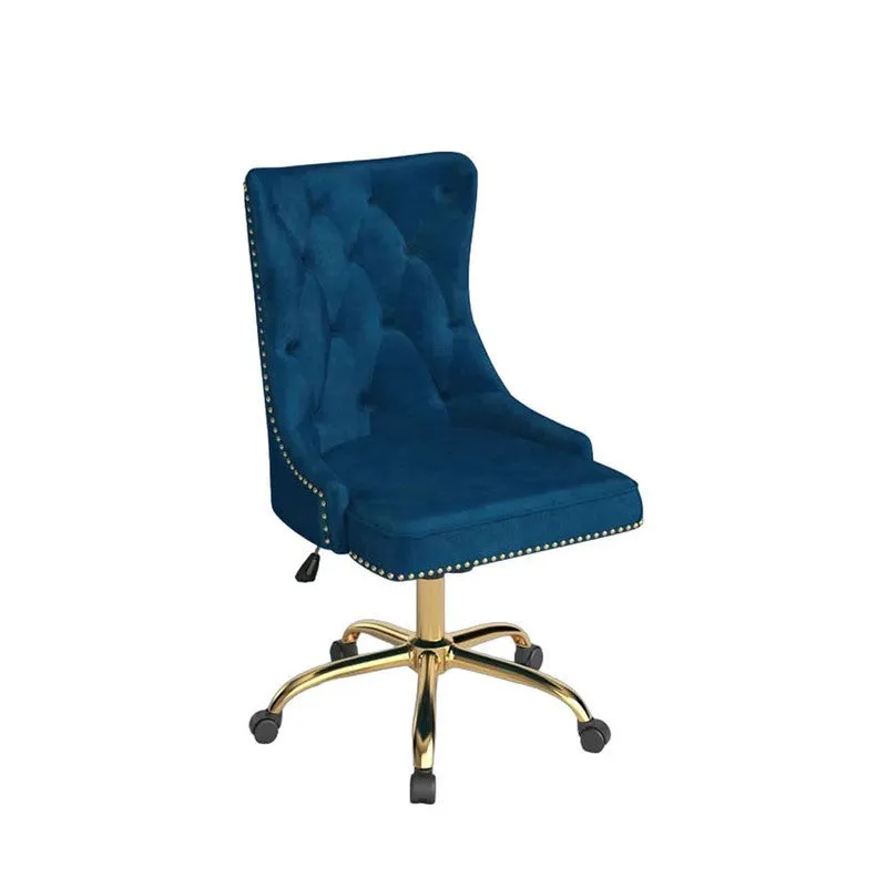 Seatra Neem Wood Office Chair - Dark Blue media 3