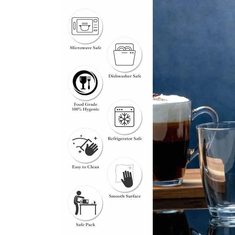 Pasabahce Glass Coffee Mug (325 mL Each) - Set of Two media 6