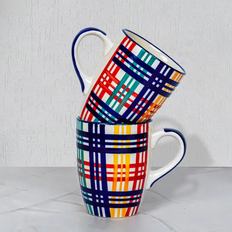 Strip Ceramic Coffee Mug (290 mL Each) - Set Of Two media 4