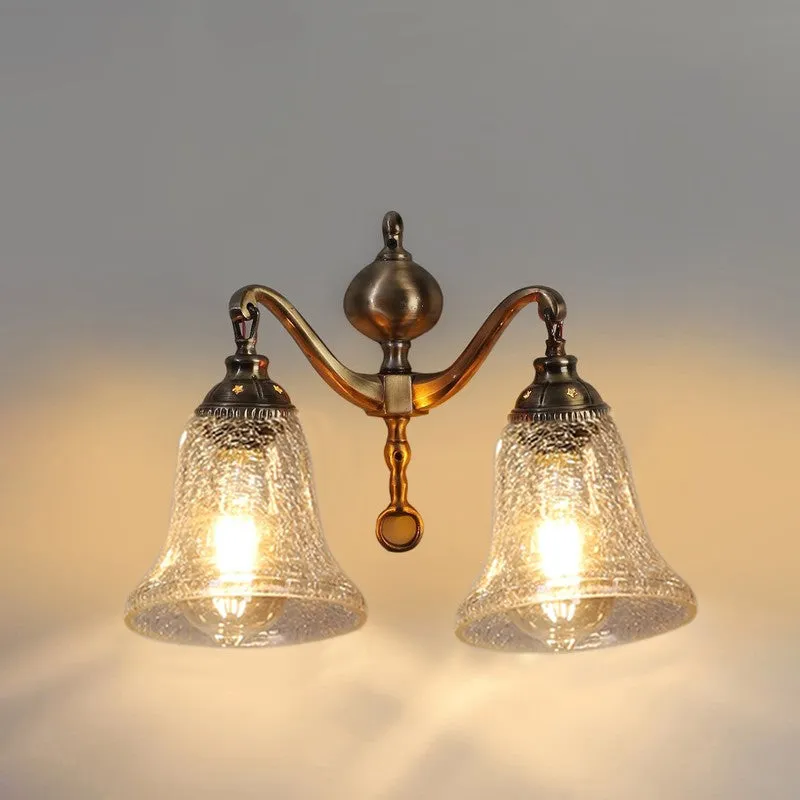 Crystal Flare Antique Dual Shade Glass Wall Lamp media 6