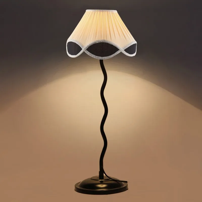 Astrielle Cotton Table Lamp With Iron Base - White media 5