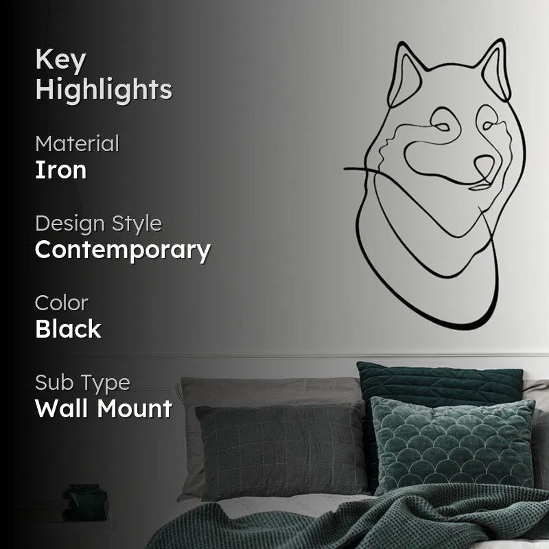Wolf Black Iron Wall Accent media 2