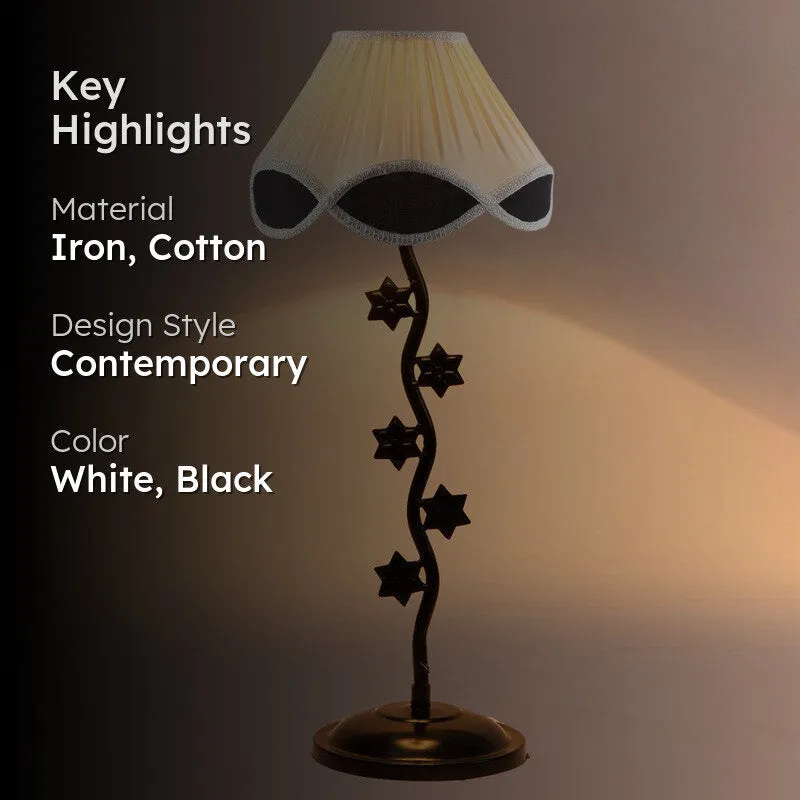 Supernova Cotton Table Lamp With Iron Base - White media 2