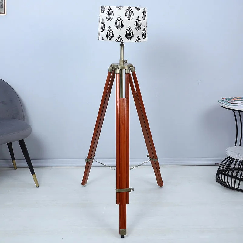 Tropica Printed Tripod Floor Lamp - Brown media 2