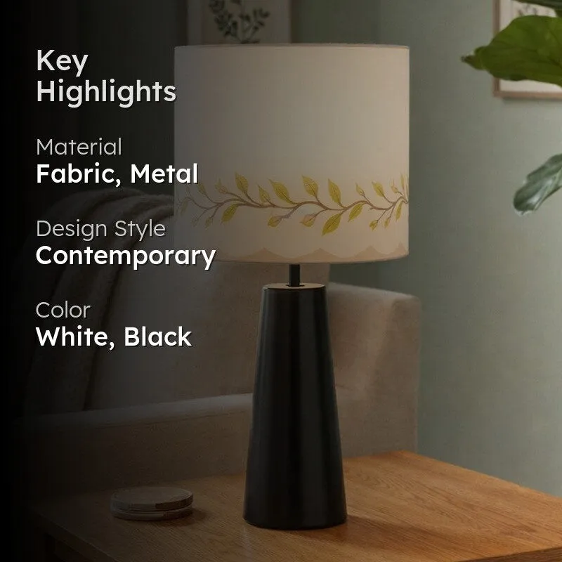 Celeste Glow Cotton Table Lamp - White media 2