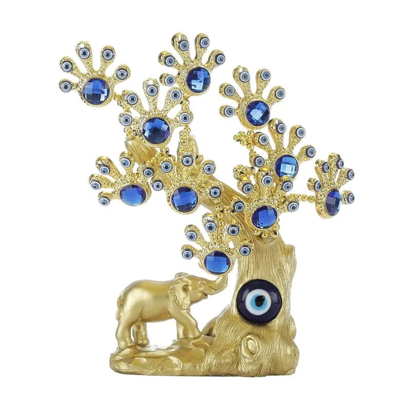 Evil Eye Prosperity Tree Resin Showpiece media 4