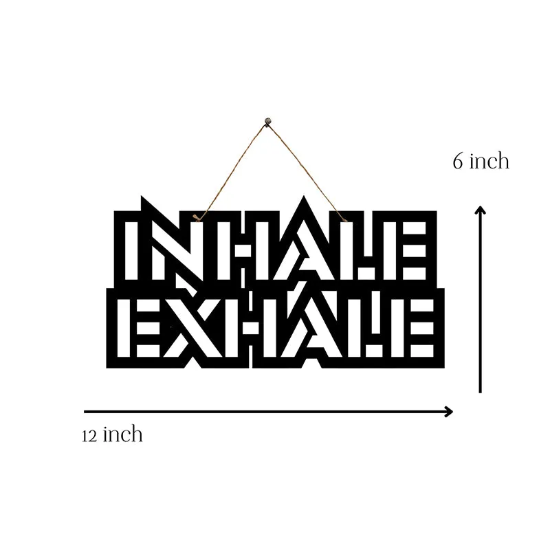 Inhale Exhale Mild Steel Wall Accent media 5