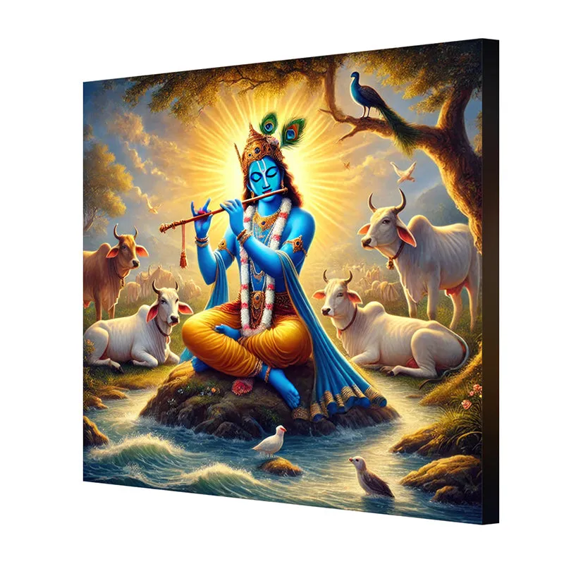 Krishna Paramatma Wall Painting media 5