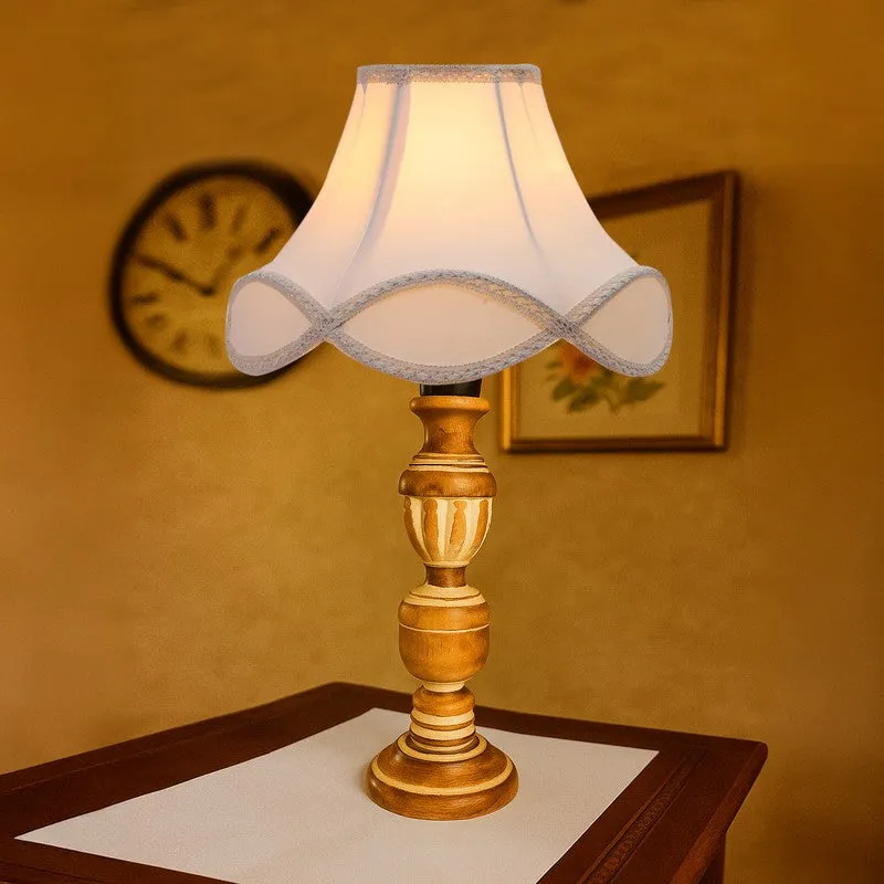 Zenrae Prya Wooden Table Lamp - White media 3