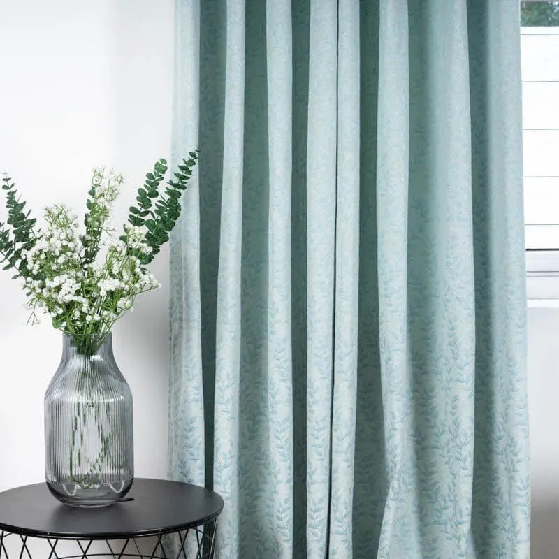 Noor Jacquard Polycotton Curtain - Turquoise media 3