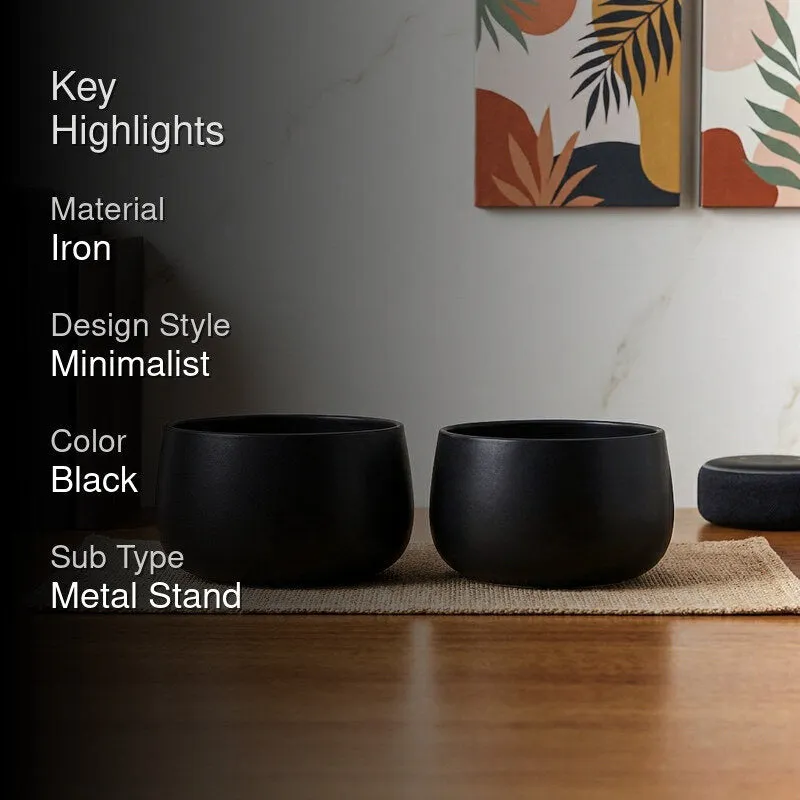 MinimalAura Pots & Planters (Black) - Set of Two media 2