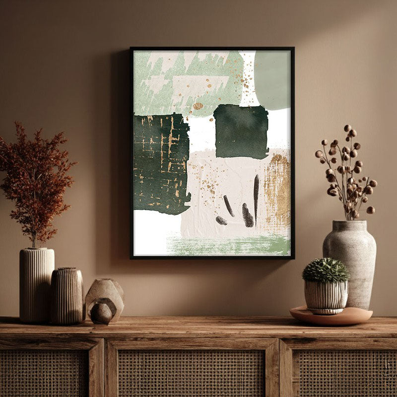 Earth & Sage Framed Canvas Wall Painting media 3
