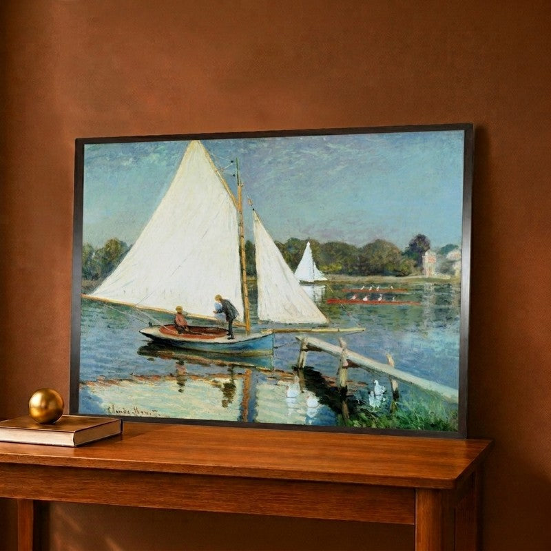 Sailing At Argenteuil Canvas Wall Painting - 24 x 18 Inches