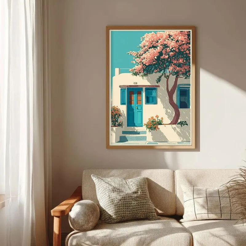 Blossom Tree Canvas Wall Painting - Brown Frame media 6
