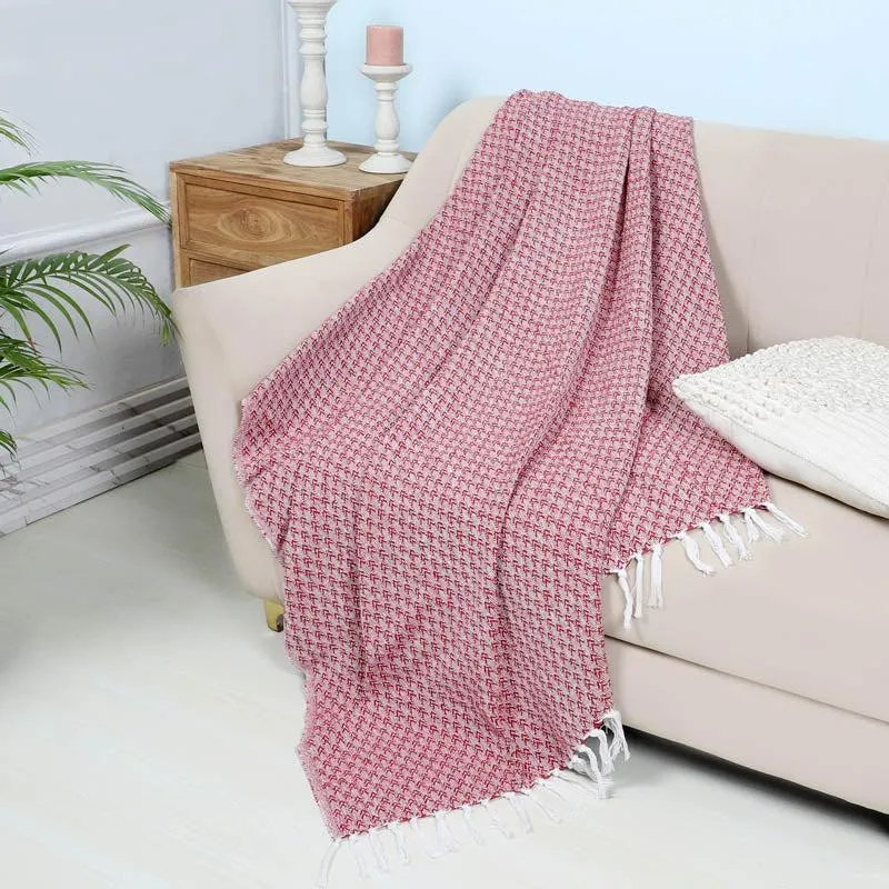 Azira Cotton Throw - Red media 1