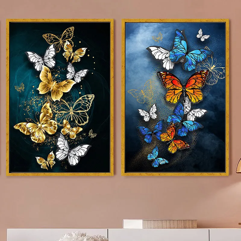 Duality Of Butterflies Wall Art - Set Of Two media 1