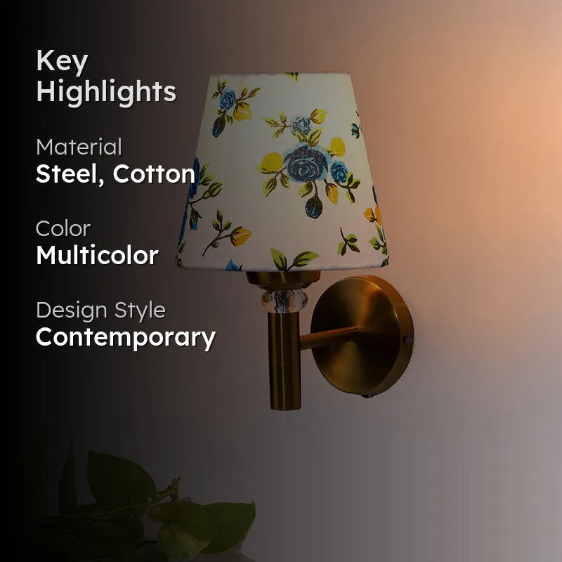 Garden Lights Steel & Cotton Wall Lamp - Blue media 2