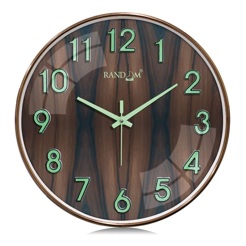 Orren Round Modern Plastic Wall Clock - Brown media 3