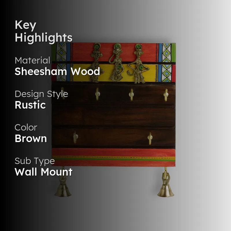 Key Tribe Handpainted Sheesham Wood Key Hook media 2