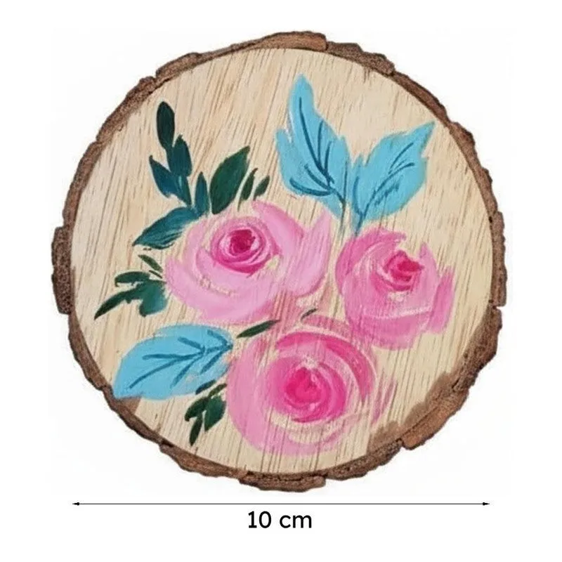 Pruna Floral Handpainted Coaster - Set Of Four media 7