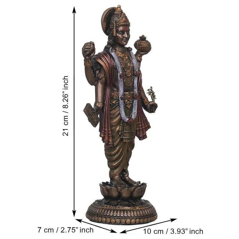 Dhanvantari Divine Healing Bronze Idol - 11