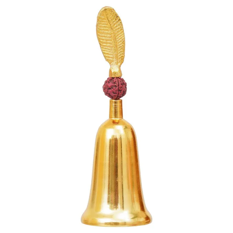 Temple Ritual Aluminium Pooja Bell - Gold media 7