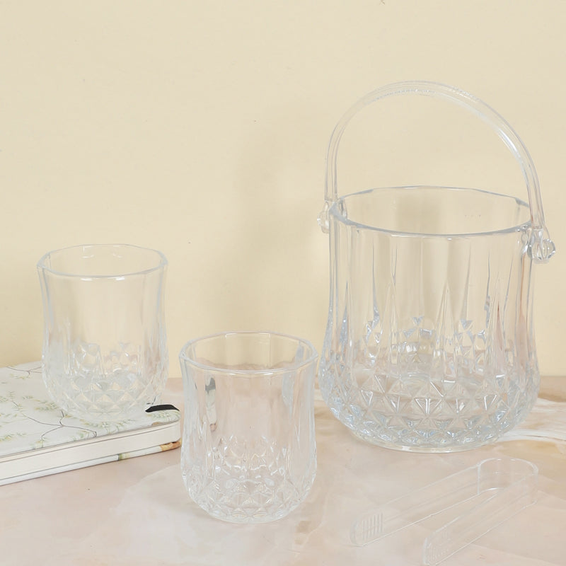 Lado 1000 ML Ice Bucket With 200 ML Glass And Tong - Four Piece Set media 4