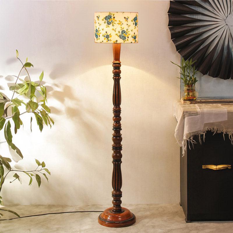 Alba Masiya Vintage Wooden Floor Lamp
