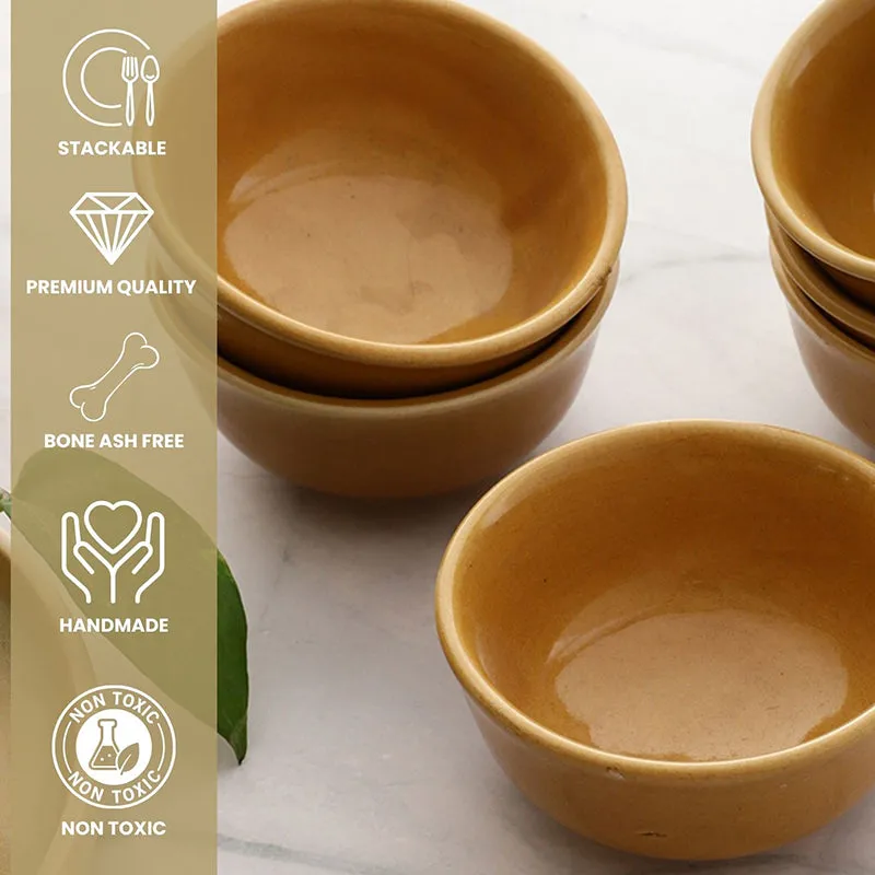 Brienne Ceramic Soup Bowl (150 mL/Brown) - Set Of Six media 6