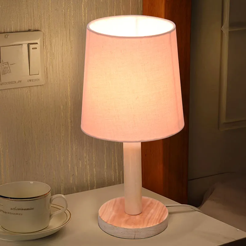 Serafine Fabric Table Lamp - Peach,Brown media 3