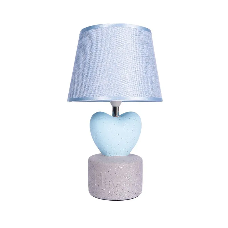 AarviDecor Everly Decorative Fabric Table Lamp - Blue media 4