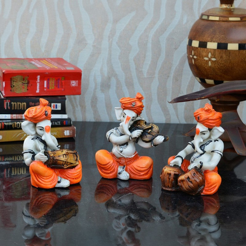 Triveni Melody Ganesha Showpieces - Set of Three