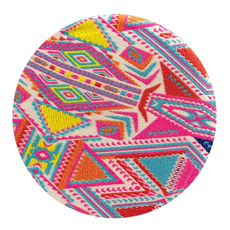 Iverix Acacia Wooden Ottomans - Multicolor media 6