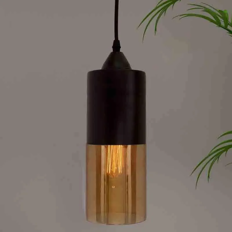 Capsule LED Glass Ceiling Lamp - Black media 4