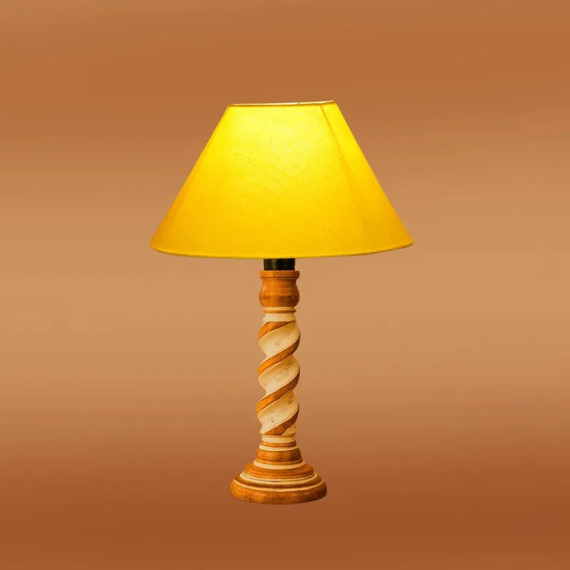 Modera Varo Wooden Table Lamp - Yellow media 6
