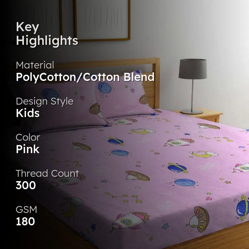All Things Space Bedsheet - 180 GSM media 2