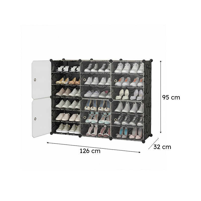 UrbanTread Black Plastic & Metal Shoe Racks media 8