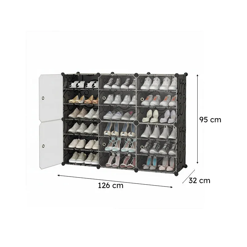 UrbanTread Black Plastic & Metal Shoe Racks media 8