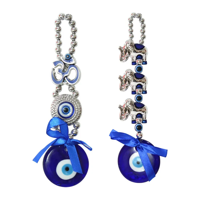 Om & Elephant Evil Eye Metal Wall Accent - Set Of Two media 4