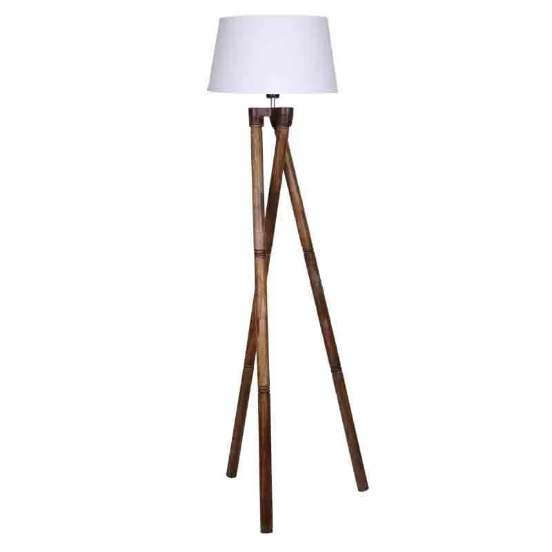 Criss Crossed Tripod Lamp - White media 4