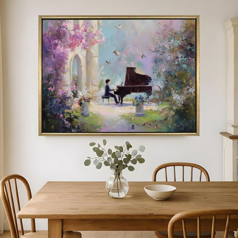 Petal Symphony Canvas Wall Painting With Frame