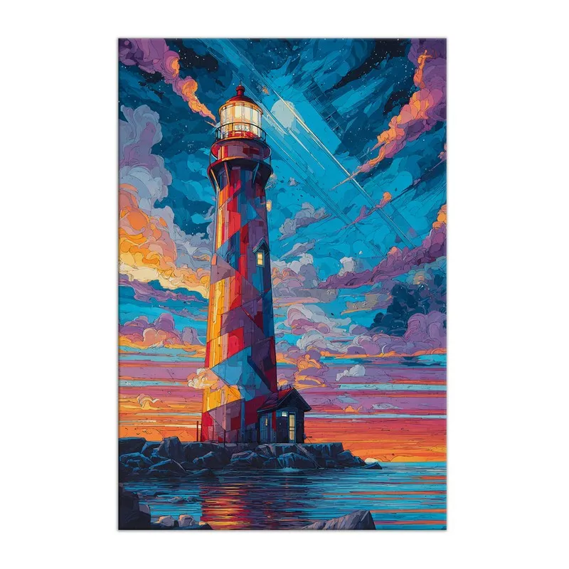 Ocean Guide Lighthouse Canvas Wall Art media 3
