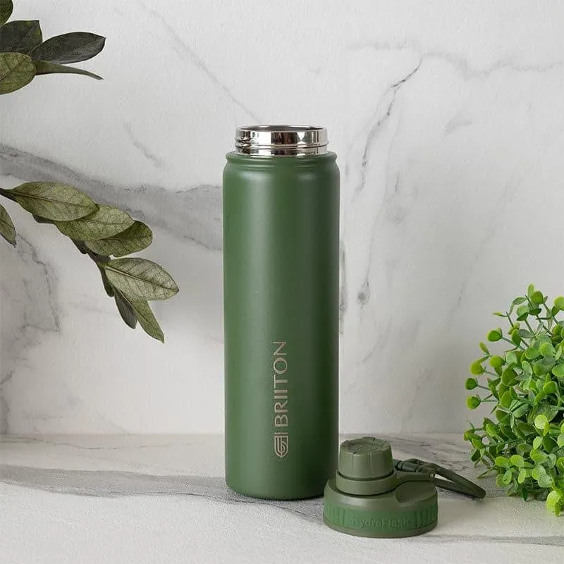Quench Chic Hot & Cold Thermos Water Bottle (Dark Green) - 750 mL media 3